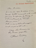 VANDEREM (Fernand). | Une lettre et une carte-lettre autographes signées adressées à Jules Claretie.
