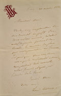 ULBACH (Louis). | Deux lettres autographes signées adressées à Jules Claretie.