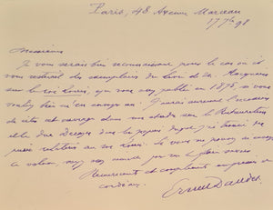 DAUDET (Ernest). | Réunion de deux lettres autographes signées adressées à l'éditeur Firmin Didot.