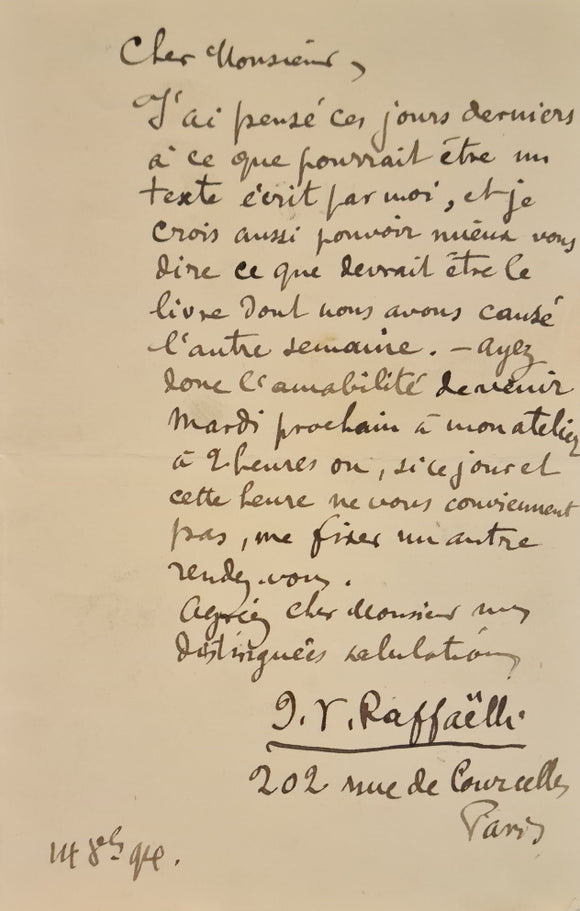 VOGUE (Eugène-Melchior de). | 1 lettre et un billet autographes signé à son éditeur.